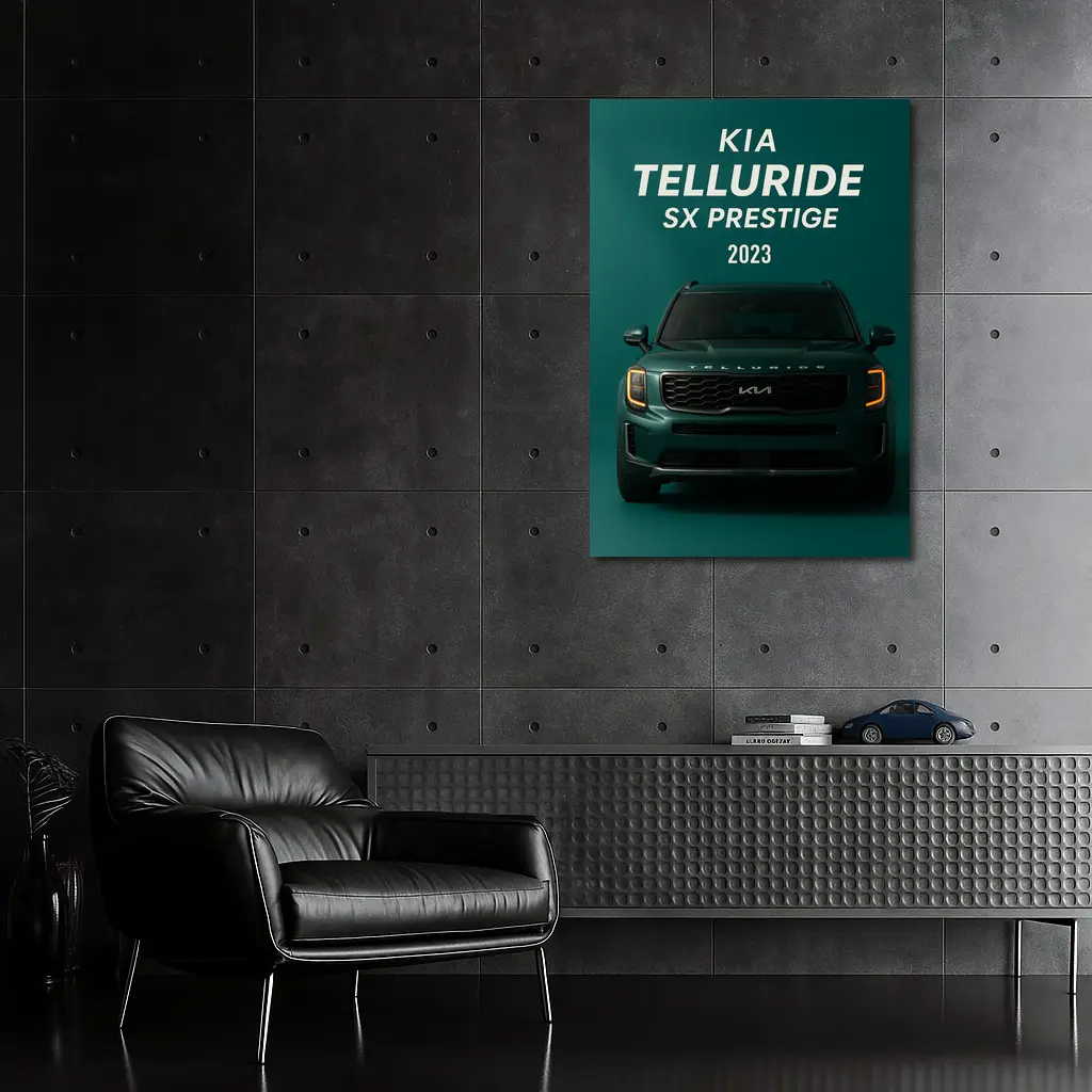 Kia Telluride SX Prestige Dark Green SUV – Wall Art