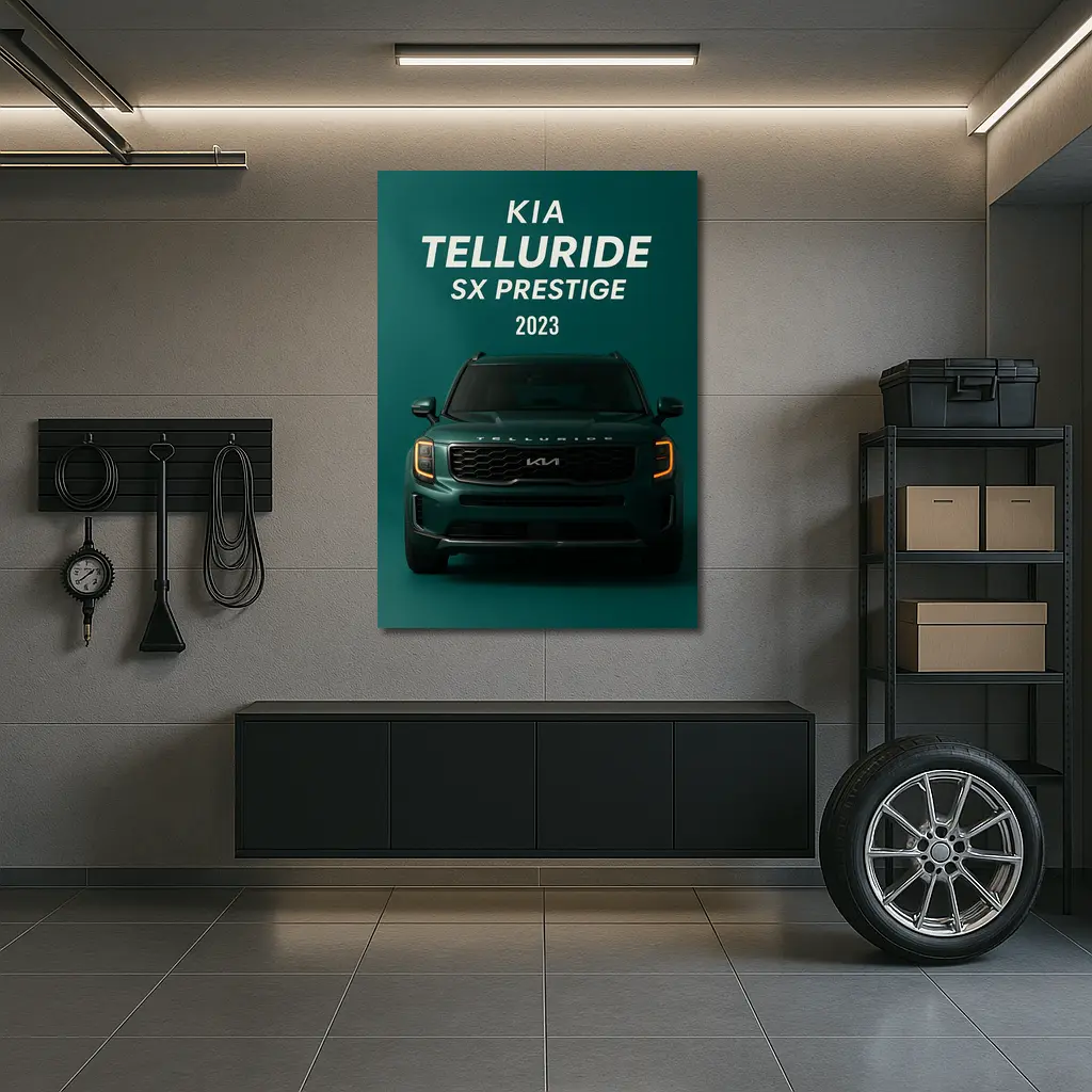 Kia Telluride SX Prestige Dark Green SUV – Wall Art