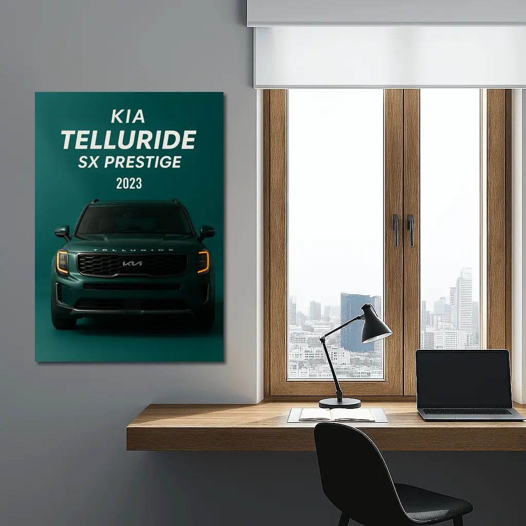 Kia Telluride SX Prestige Dark Green SUV – Wall Art