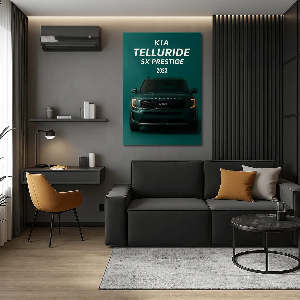Kia Telluride SX Prestige Dark Green SUV – Wall Art