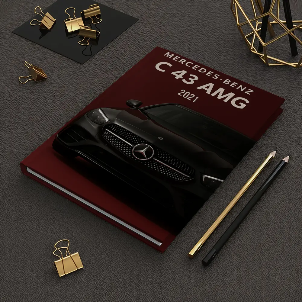 Mercedes Benz C43 AMG Dark Red Background – Notebooks