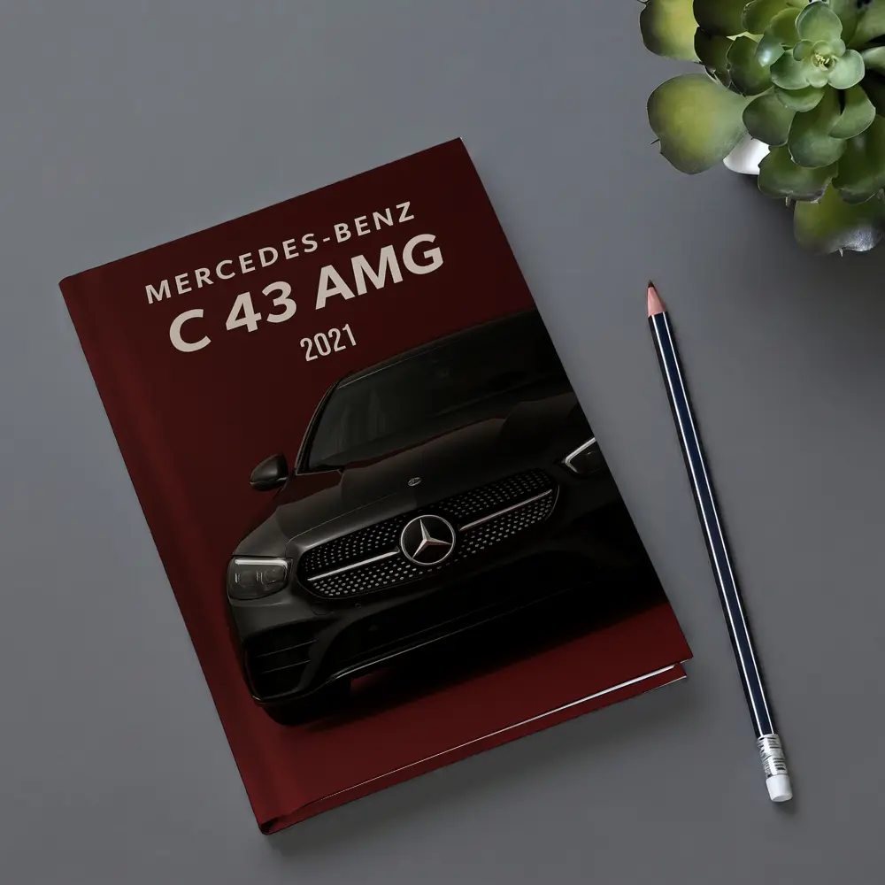 Mercedes Benz C43 AMG Dark Red Background – Notebooks