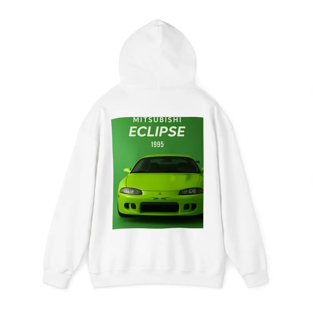 Mitsubishi Eclipse 1995 Green Car Art – Hoodies