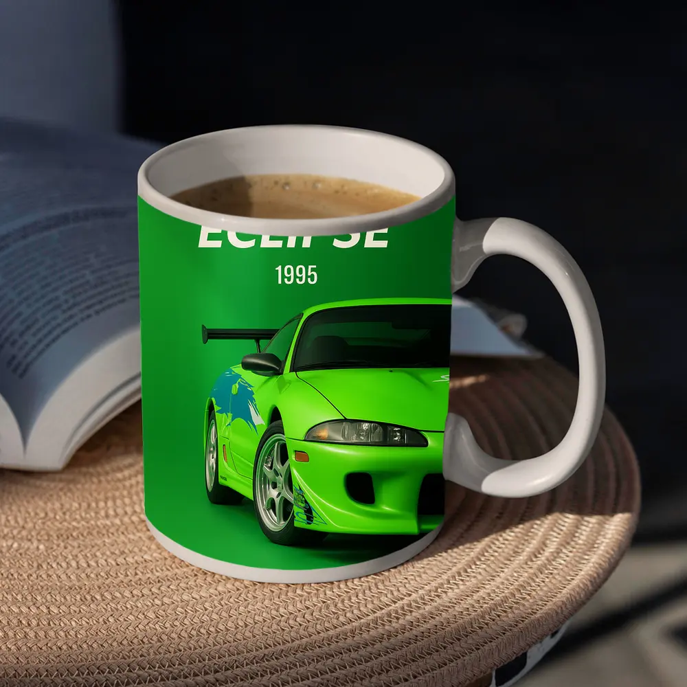 Mitsubishi Eclipse 1995 Green Sport Car – Mugs