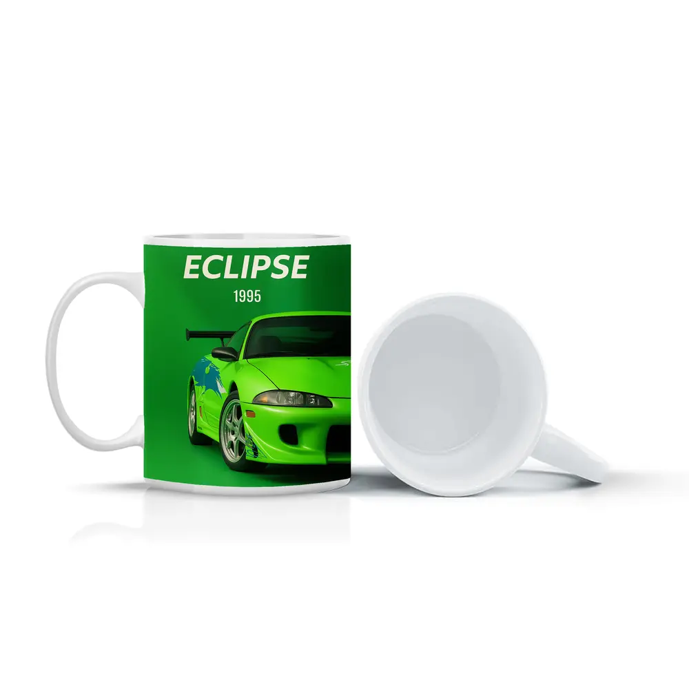 Mitsubishi Eclipse 1995 Green Sport Car – Mugs