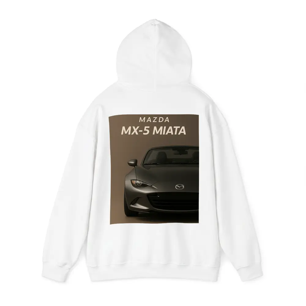 Mazda MX-5 Miata Dark Gray Beige Background – Hoodies