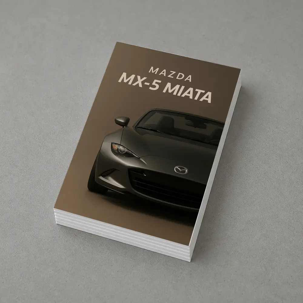 Mazda MX-5 Miata Dark Gray Beige Background – Postcards