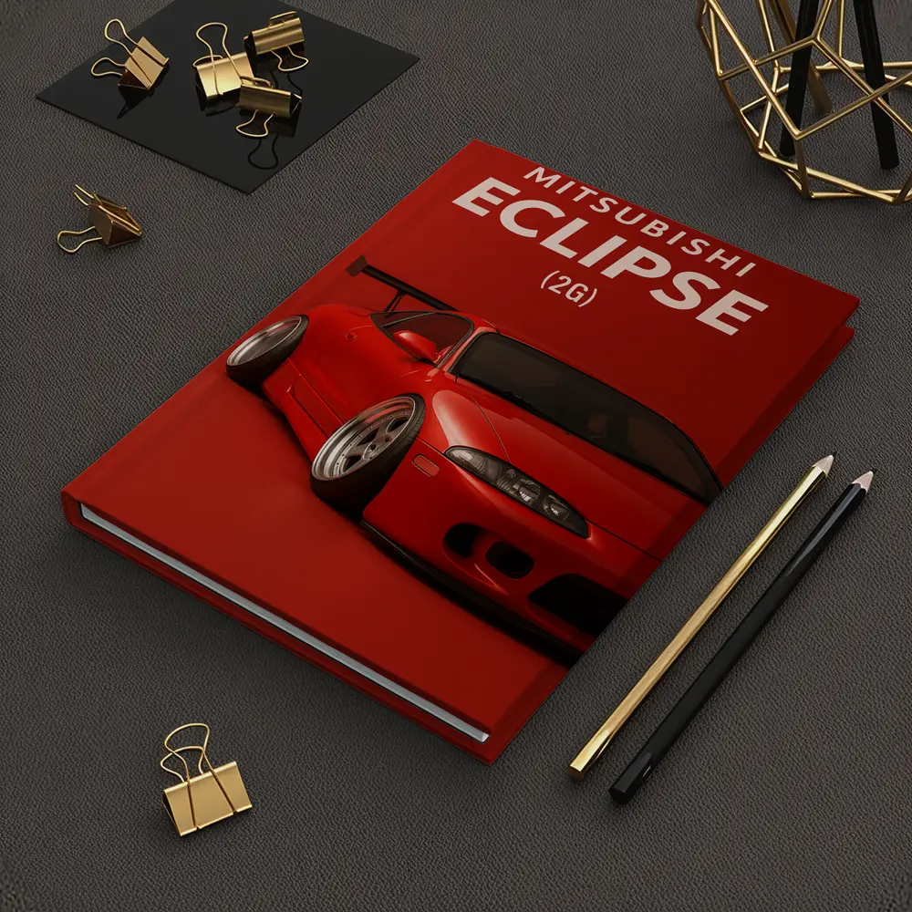 Mitsubishi Eclipse 2G Red Sports Car – Notebooks