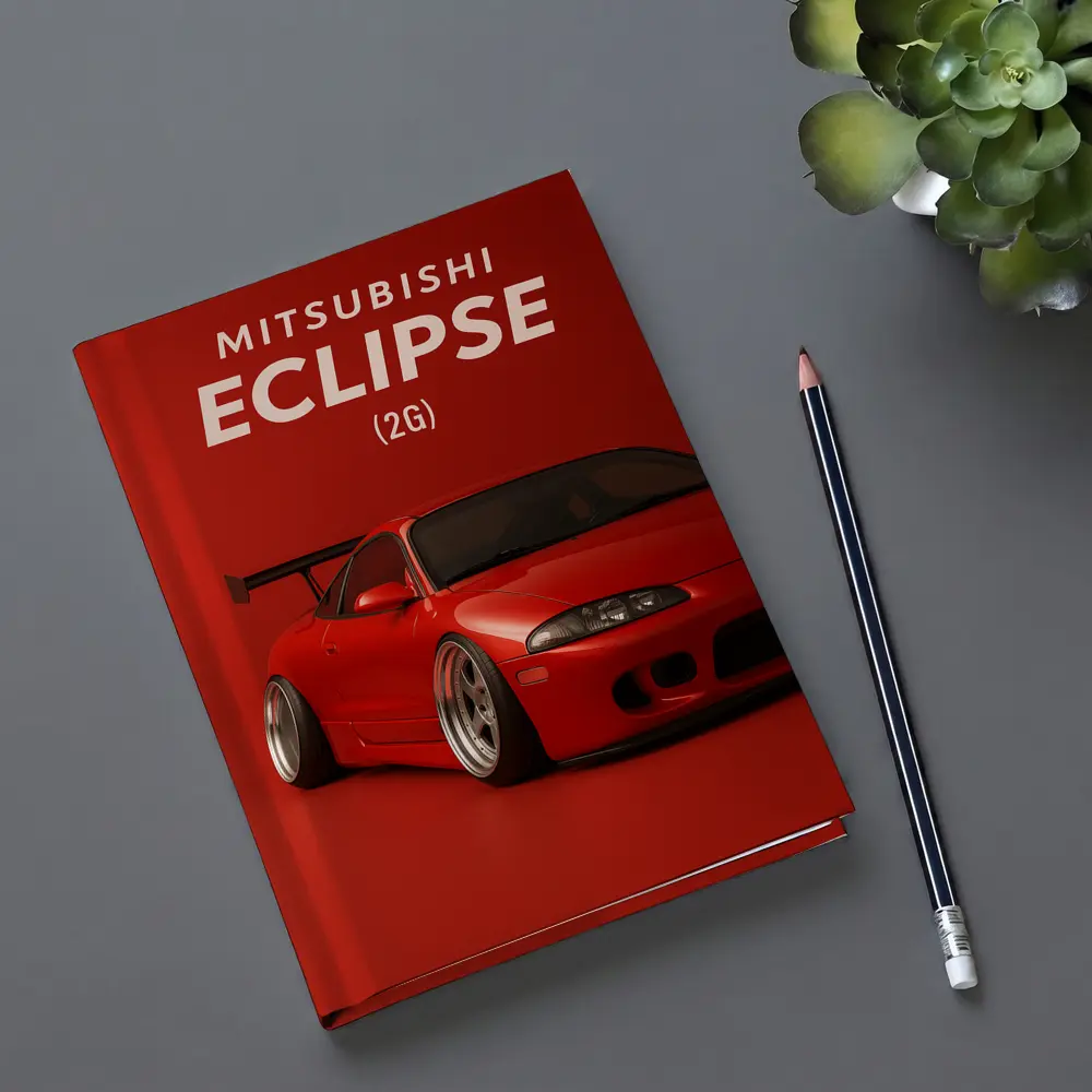 Mitsubishi Eclipse 2G Red Sports Car – Notebooks