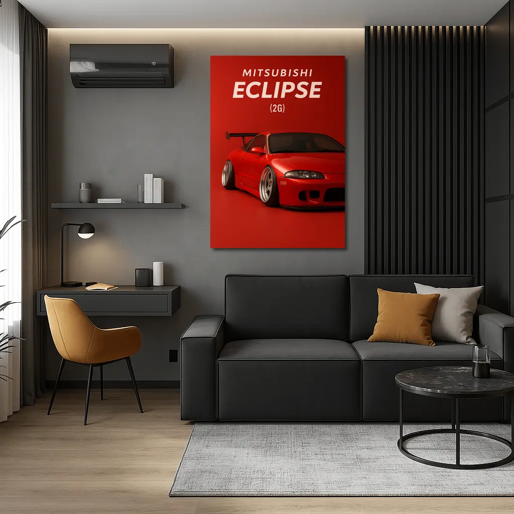 Mitsubishi Eclipse 2G Red Sports Car – Wall Art