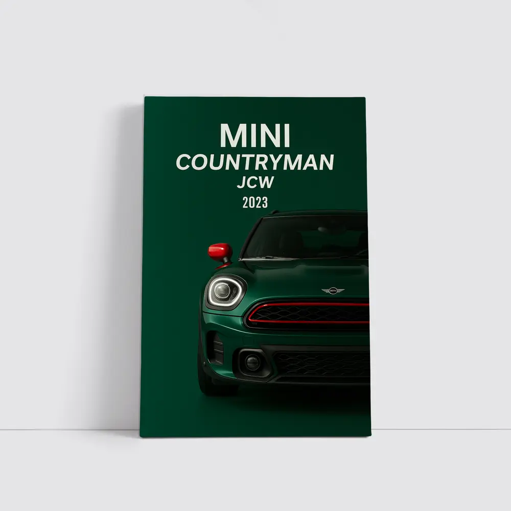 Mini Countryman JCW Front View Green – Wall Art
