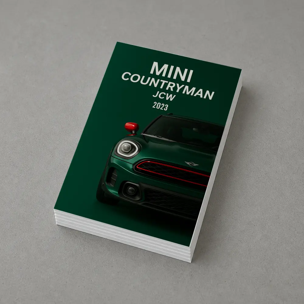 Mini Countryman JCW Front View Green – Postcards