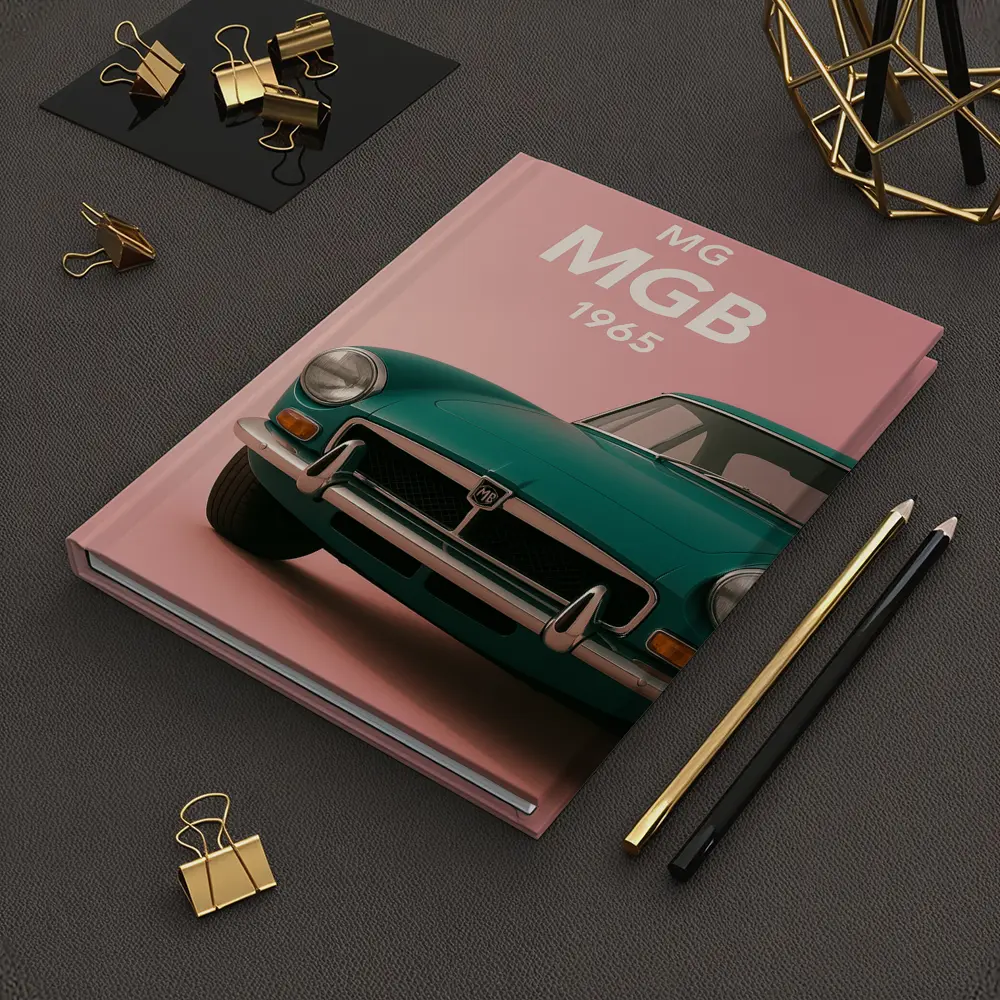 MG MGB Classic Sports Car Pink Background – Notebooks