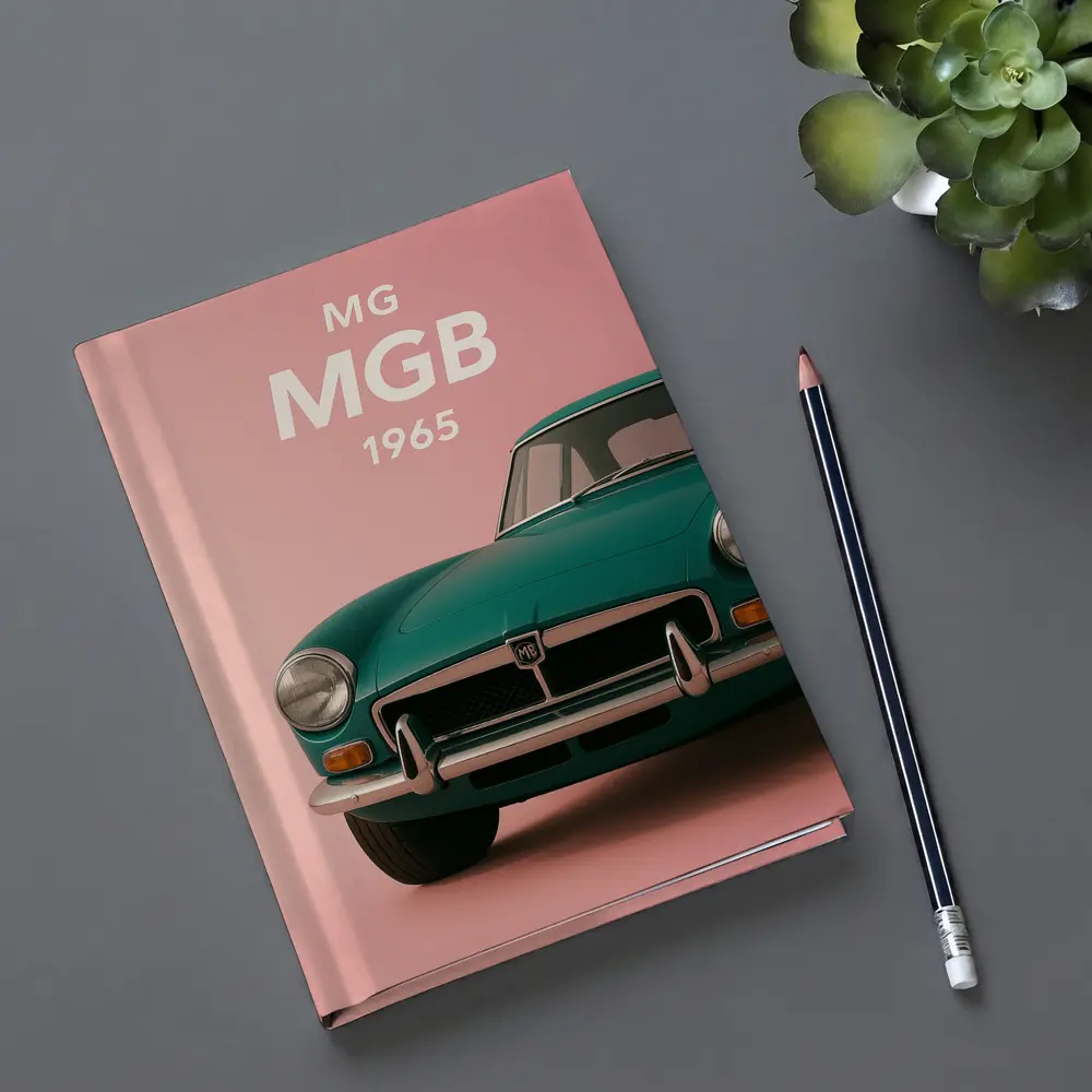 MG MGB Classic Sports Car Pink Background – Notebooks