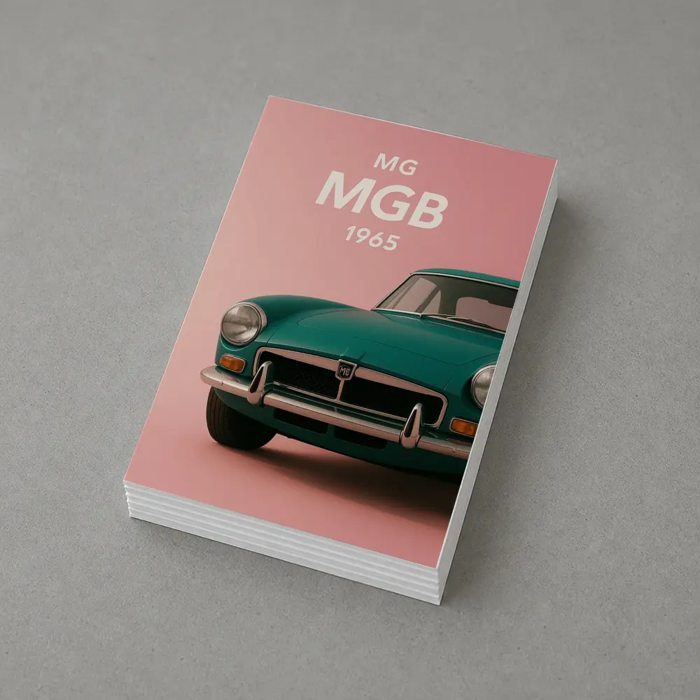 MG MGB Classic Sports Car Pink Background – Postcards