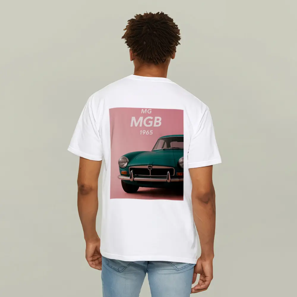 MG MGB Classic Sports Car Pink Background – T-Shirts