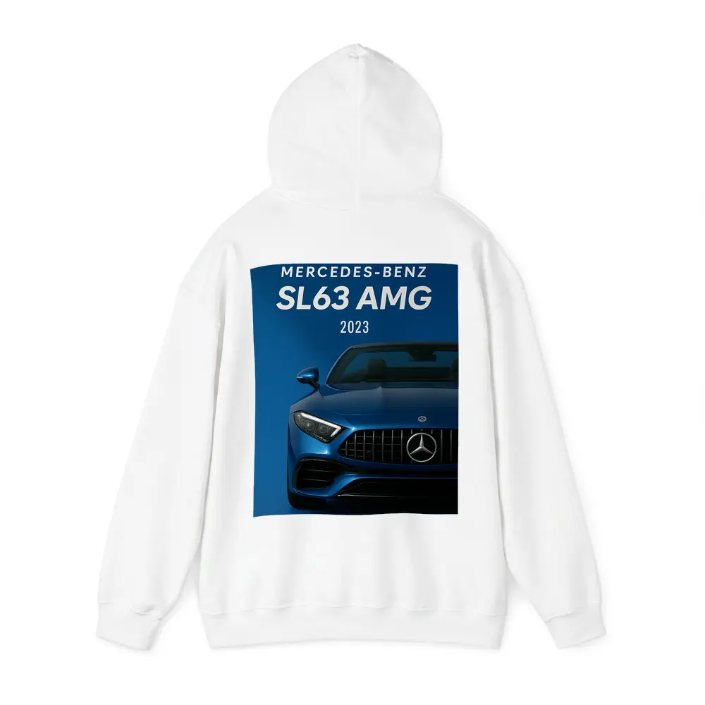 Mercedes Benz SL63 AMG Blue Front View – Hoodies