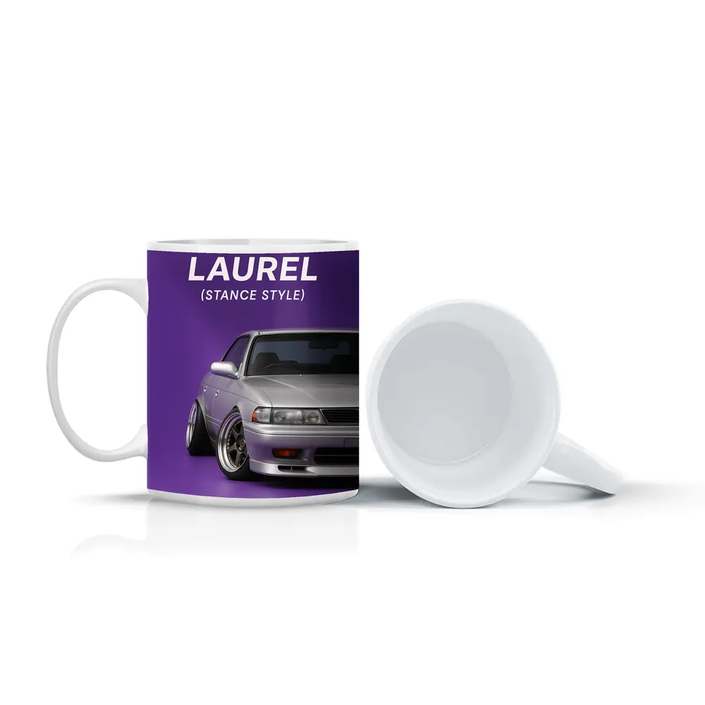 Nissan Laurel Stance Style Purple Background – Mugs