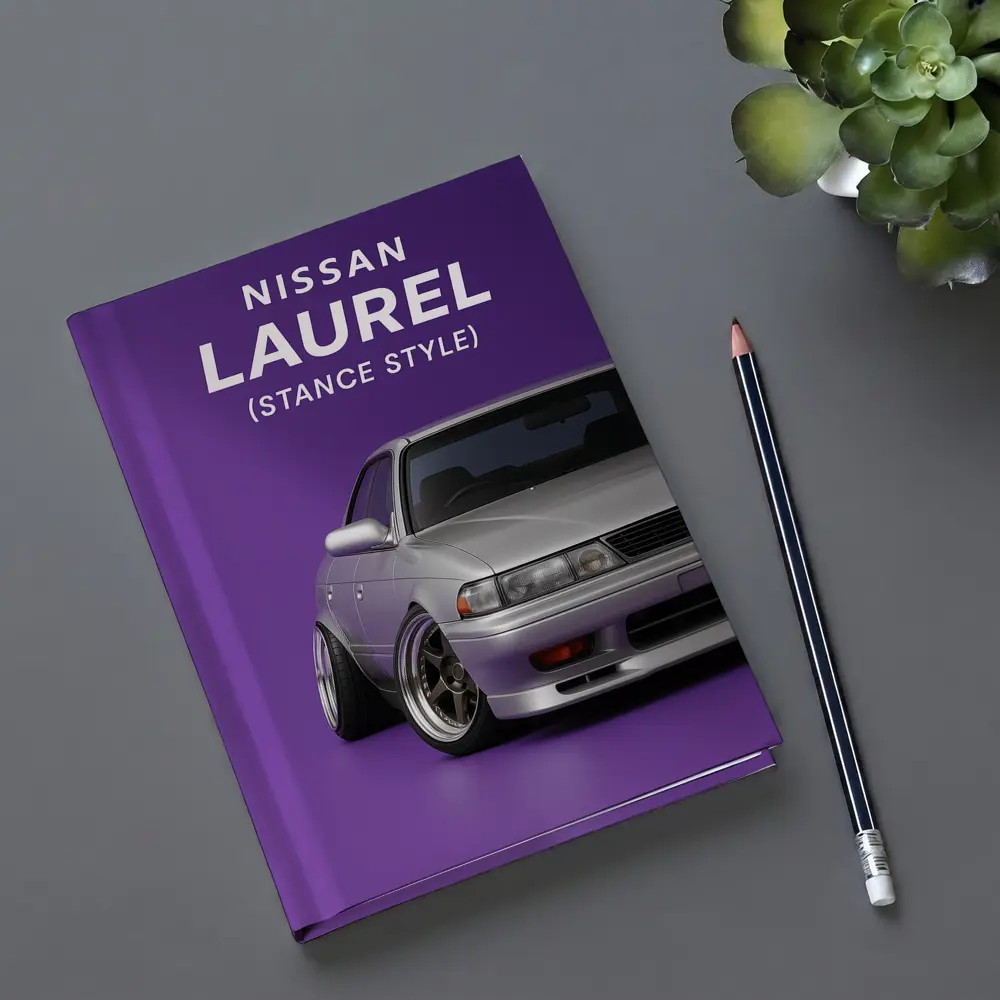 Nissan Laurel Stance Style Purple Background – Notebooks