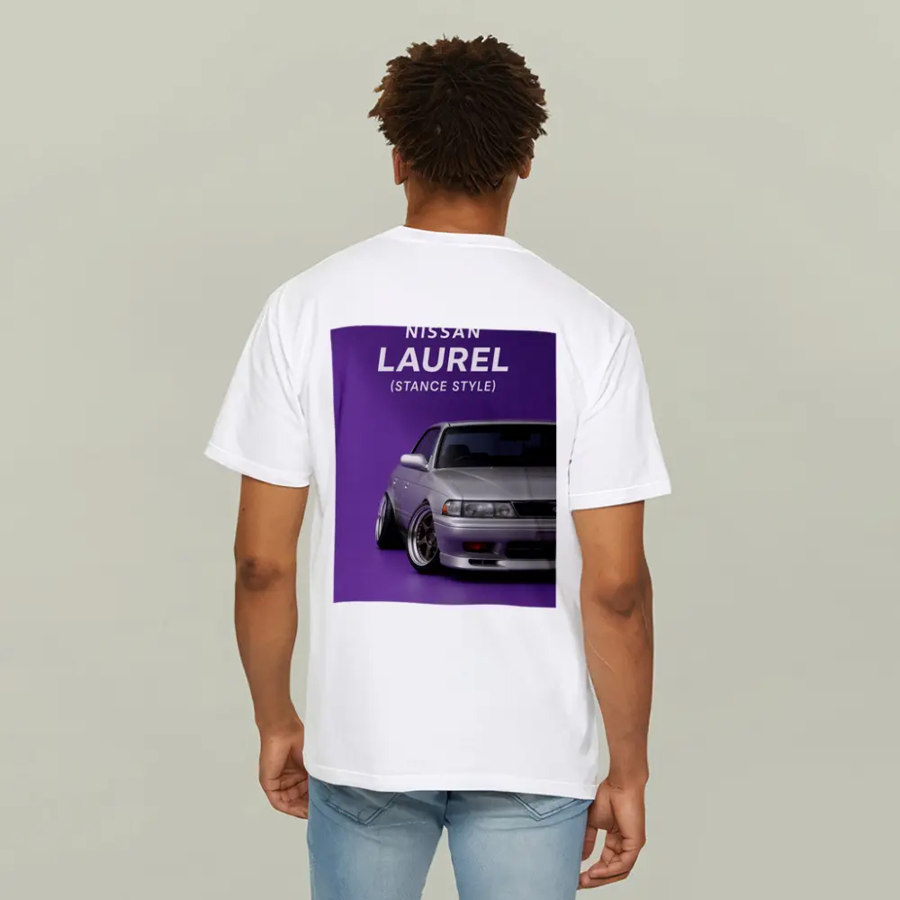 Nissan Laurel Stance Style Purple Background – T-Shirts