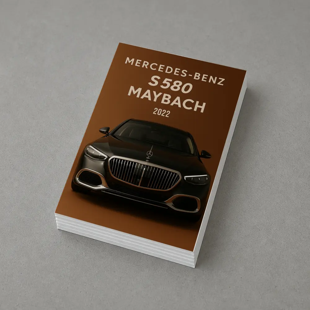 Mercedes Benz S580 Maybach Brown Background – Postcards