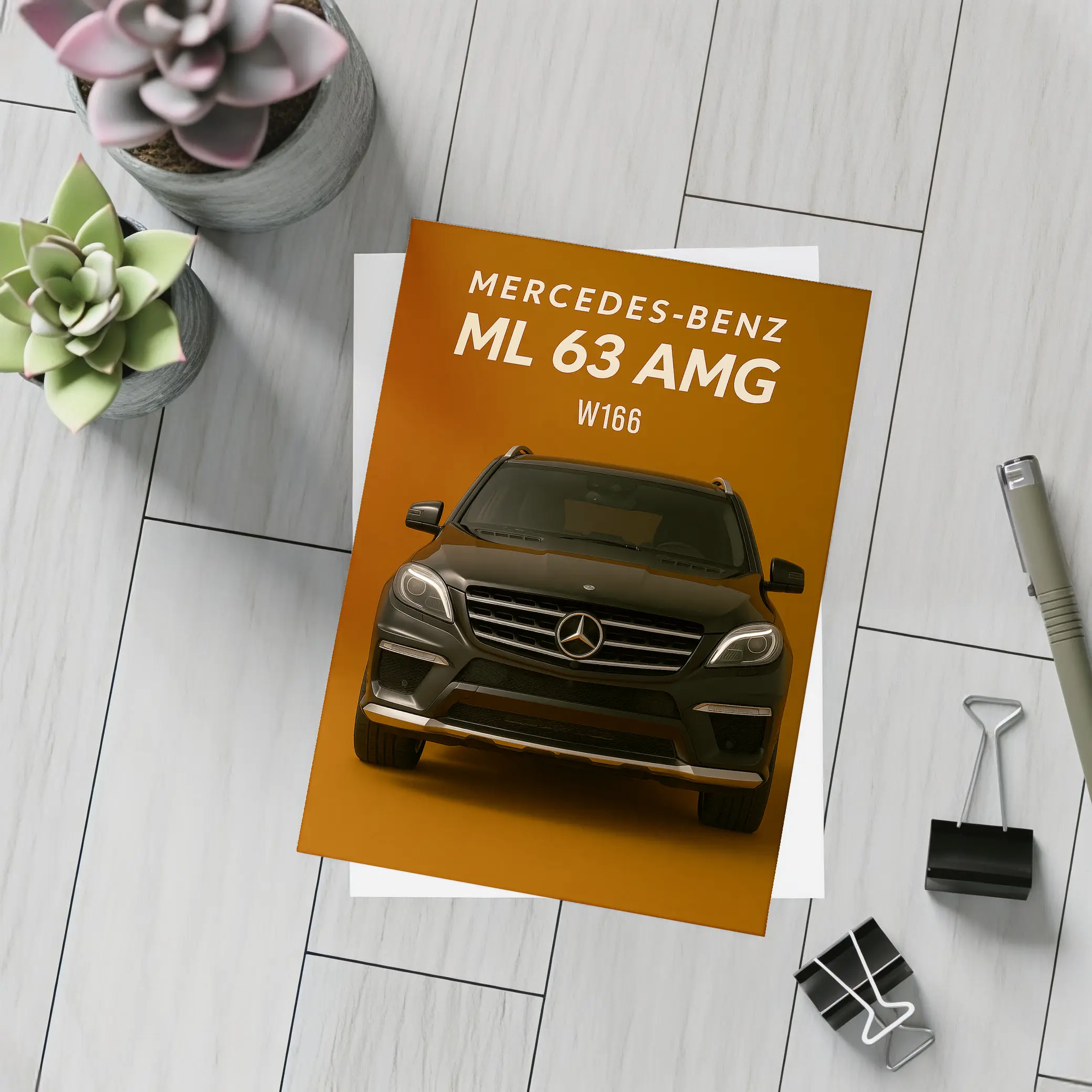 Mercedes Benz ML63 AMG W166 Dark Brown – Postcards