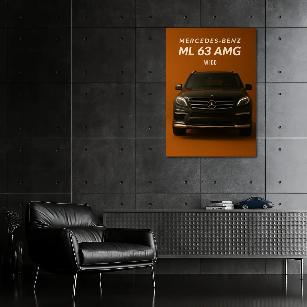 Mercedes Benz ML63 AMG W166 Dark Brown – Wall Art