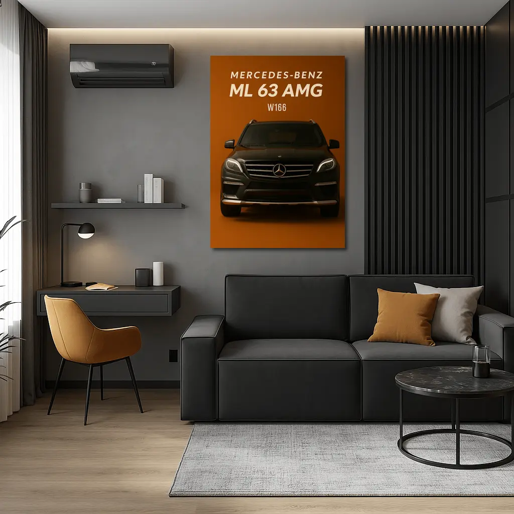 Mercedes Benz ML63 AMG W166 Dark Brown – Wall Art