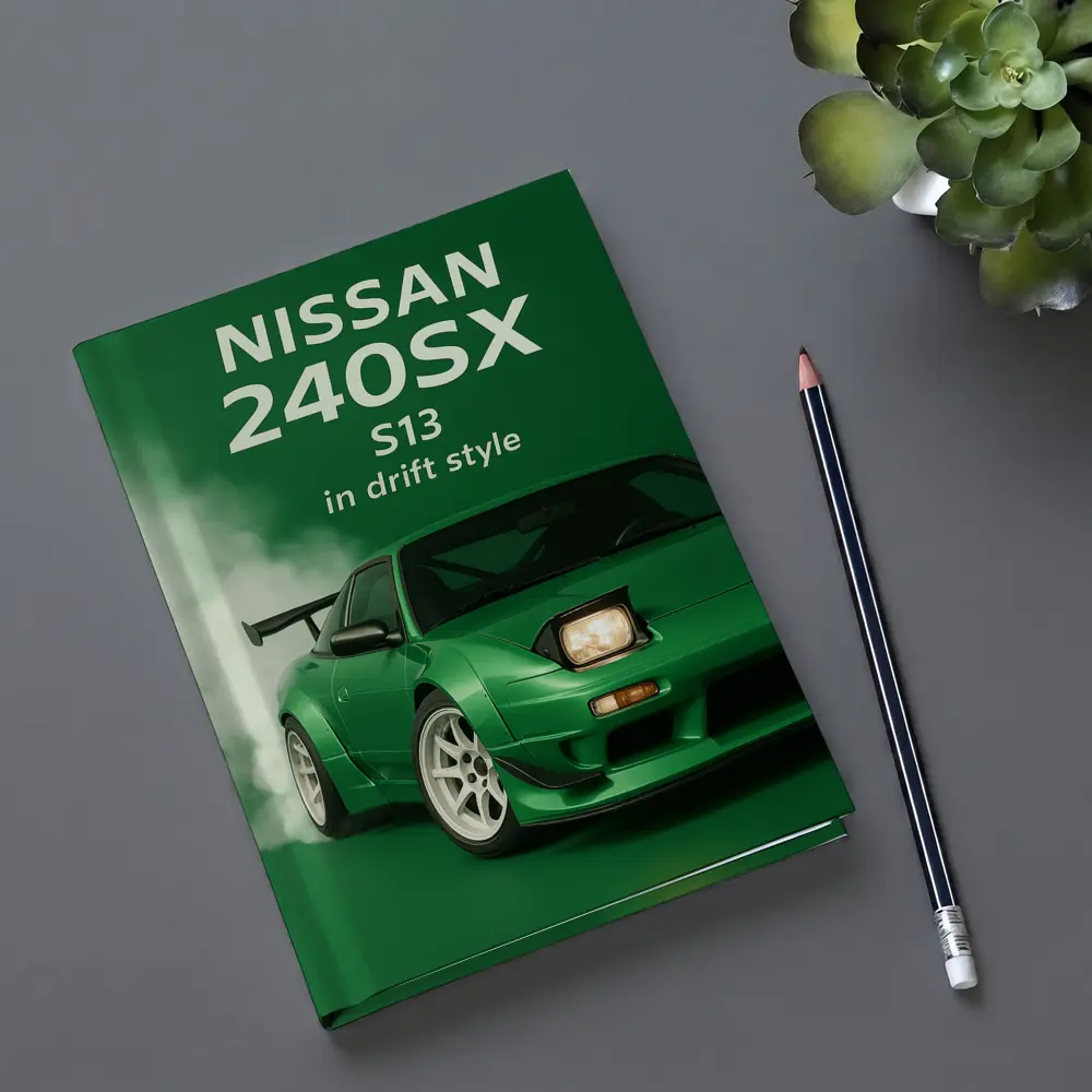 Nissan 240SX S13 Green Drift Style Art – Notebooks