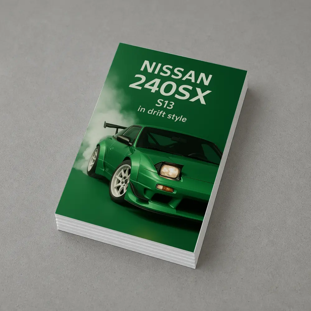 Nissan 240SX S13 Green Drift Style Art – Postcards