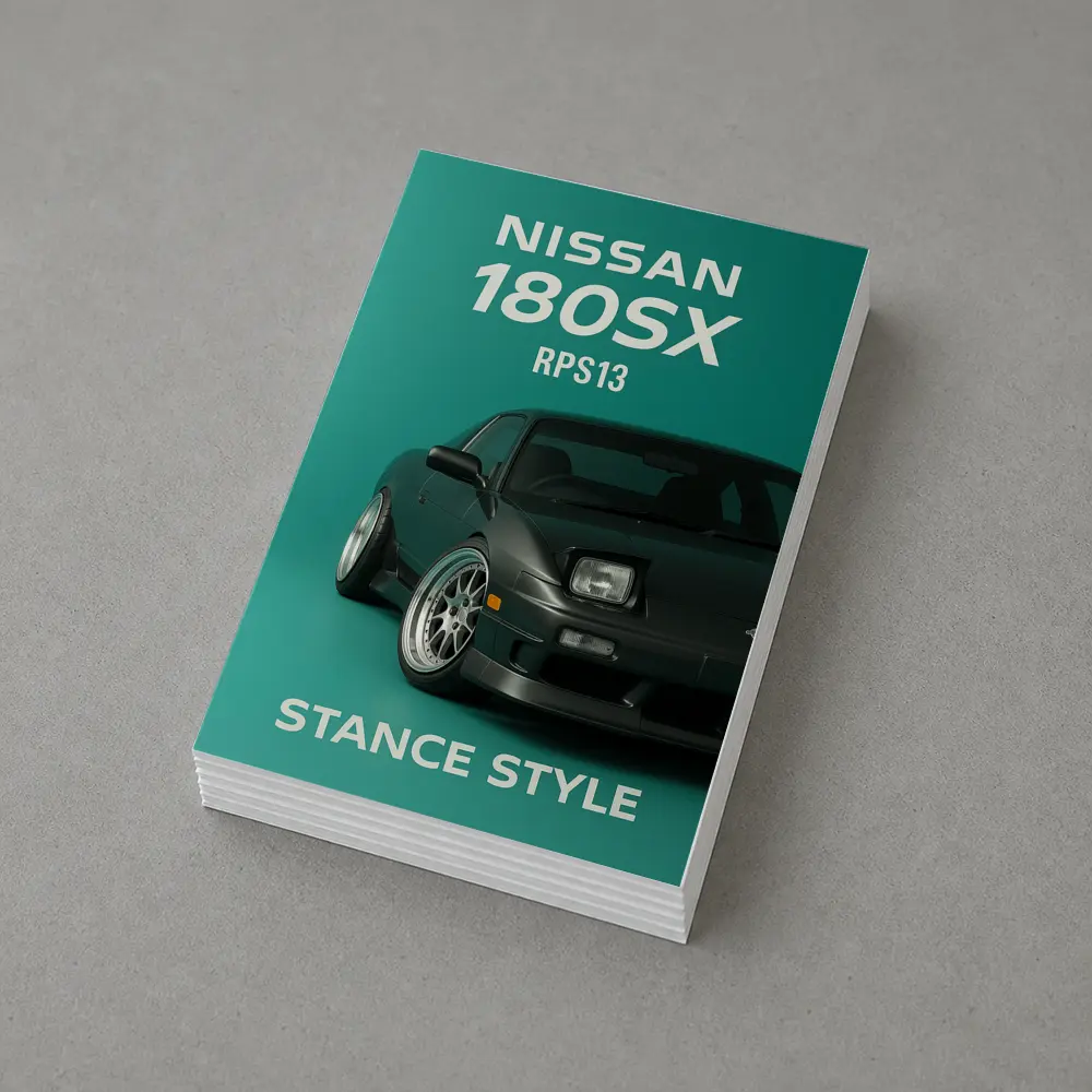 Nissan 180SX RPS13 Stance Style Green – Postcards