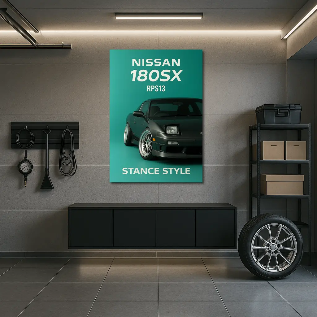 Nissan 180SX RPS13 Stance Style Green – Wall Art