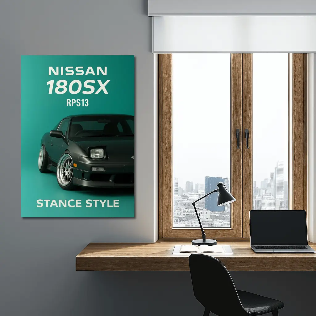 Nissan 180SX RPS13 Stance Style Green – Wall Art