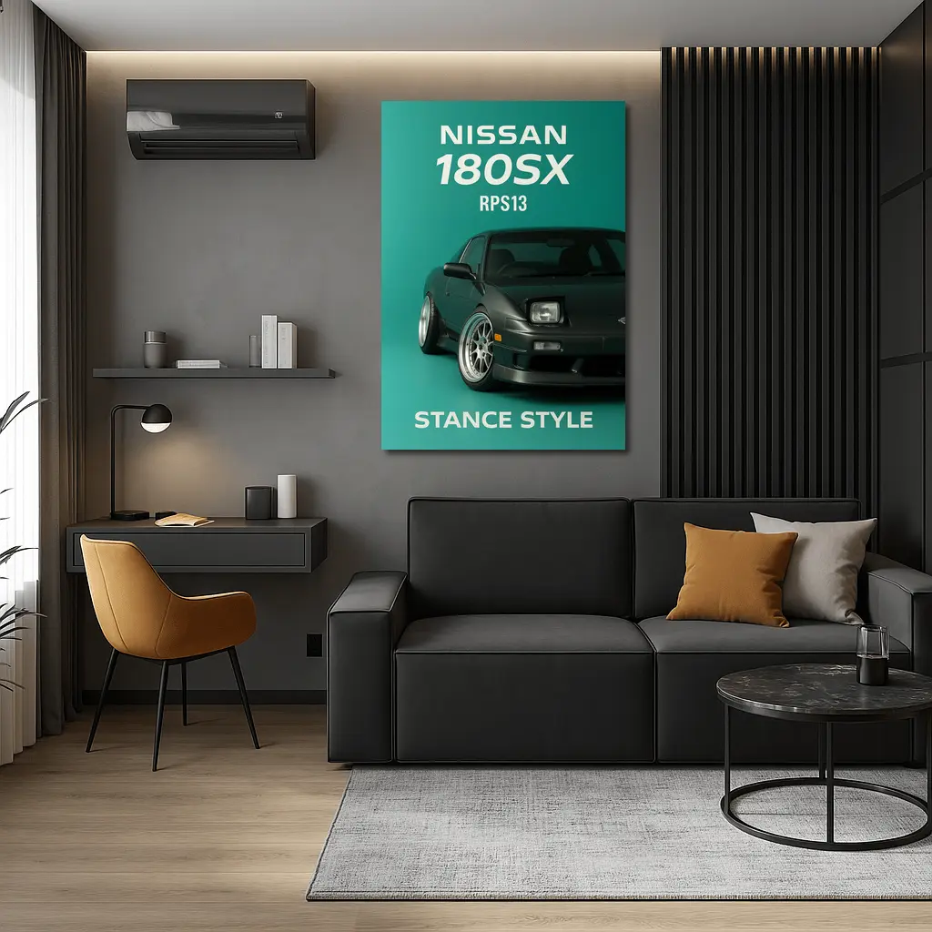 Nissan 180SX RPS13 Stance Style Green – Wall Art