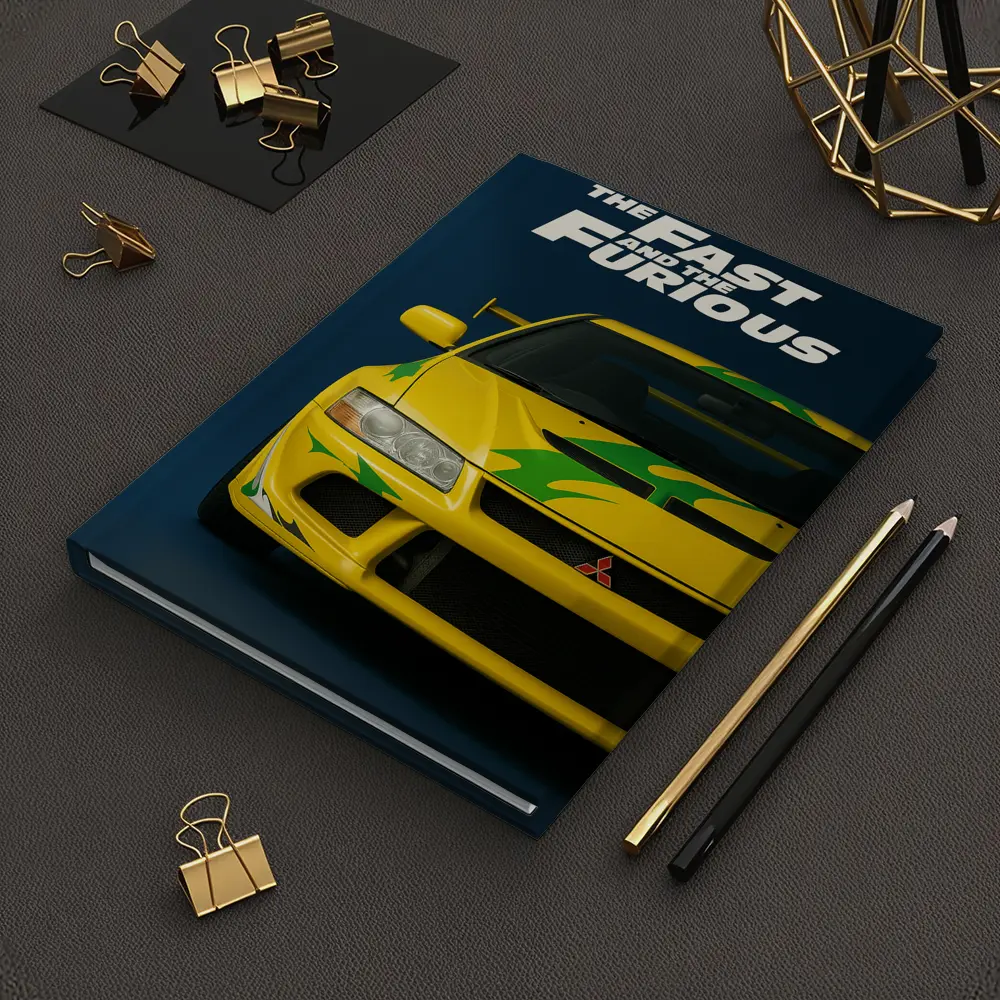 Mitsubishi Lancer Evolution Fast Furious Yellow – Notebooks