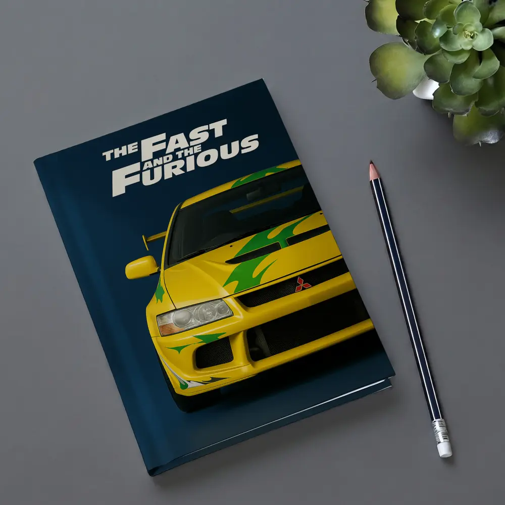 Mitsubishi Lancer Evolution Fast Furious Yellow – Notebooks