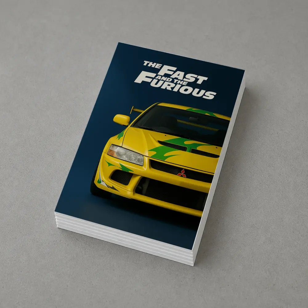 Mitsubishi Lancer Evolution Fast Furious Yellow – Postcards