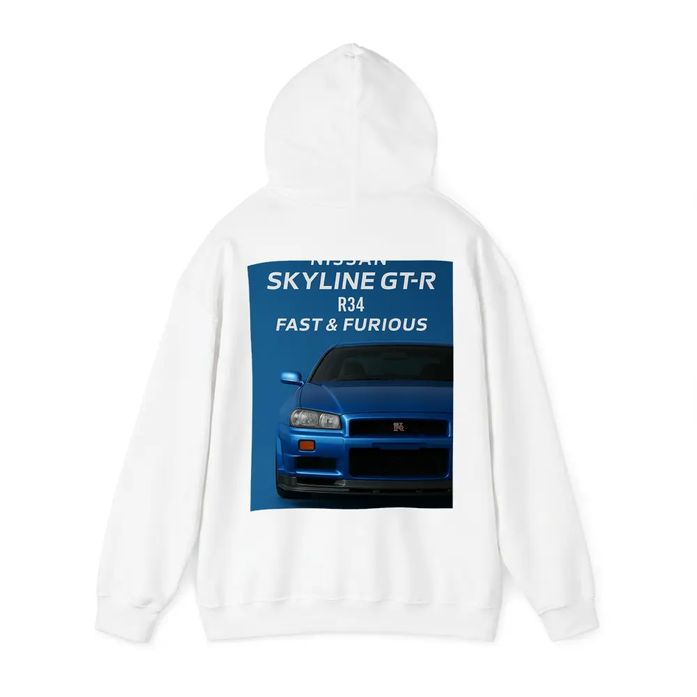 Nissan Skyline GT-R R34 Blue Wall Art – Hoodies