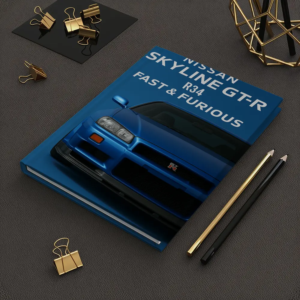 Nissan Skyline GT-R R34 Blue Wall Art – Notebooks