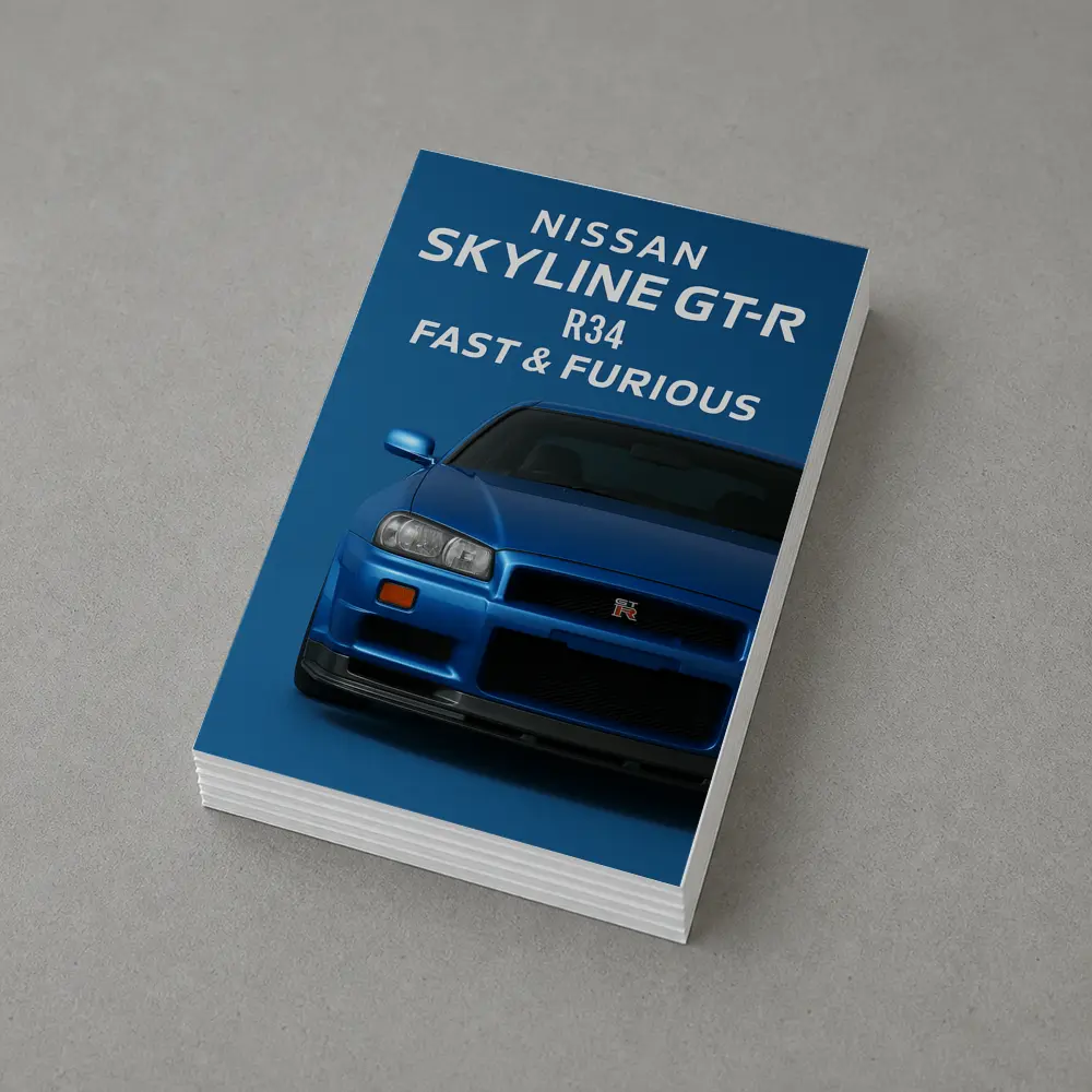 Nissan Skyline GT-R R34 Blue Wall Art – Postcards