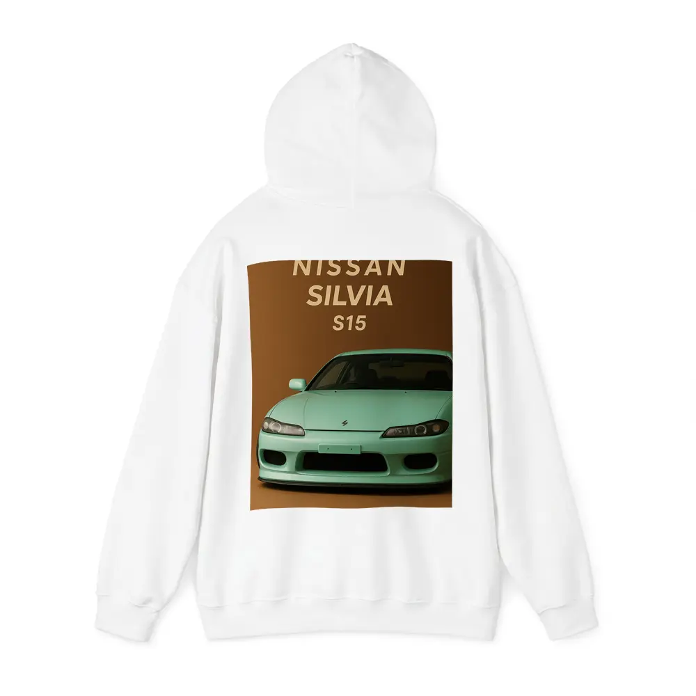 Nissan Silvia S15 Mint Green Brown Background – Hoodies