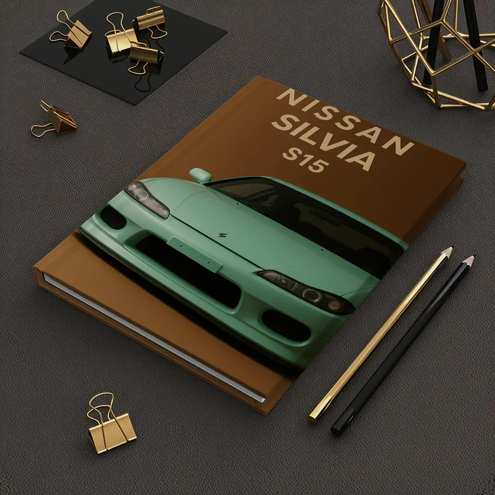 Nissan Silvia S15 Mint Green Brown Background – Notebooks