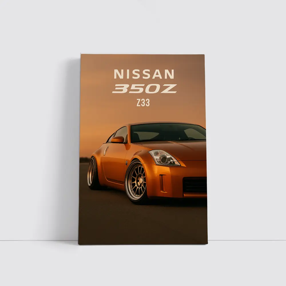 Nissan 350Z Z33 Orange Sunset Sky – Wall Art