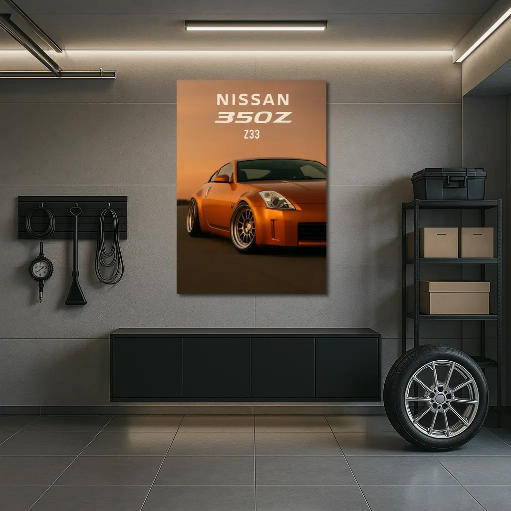 Nissan 350Z Z33 Orange Sunset Sky – Wall Art