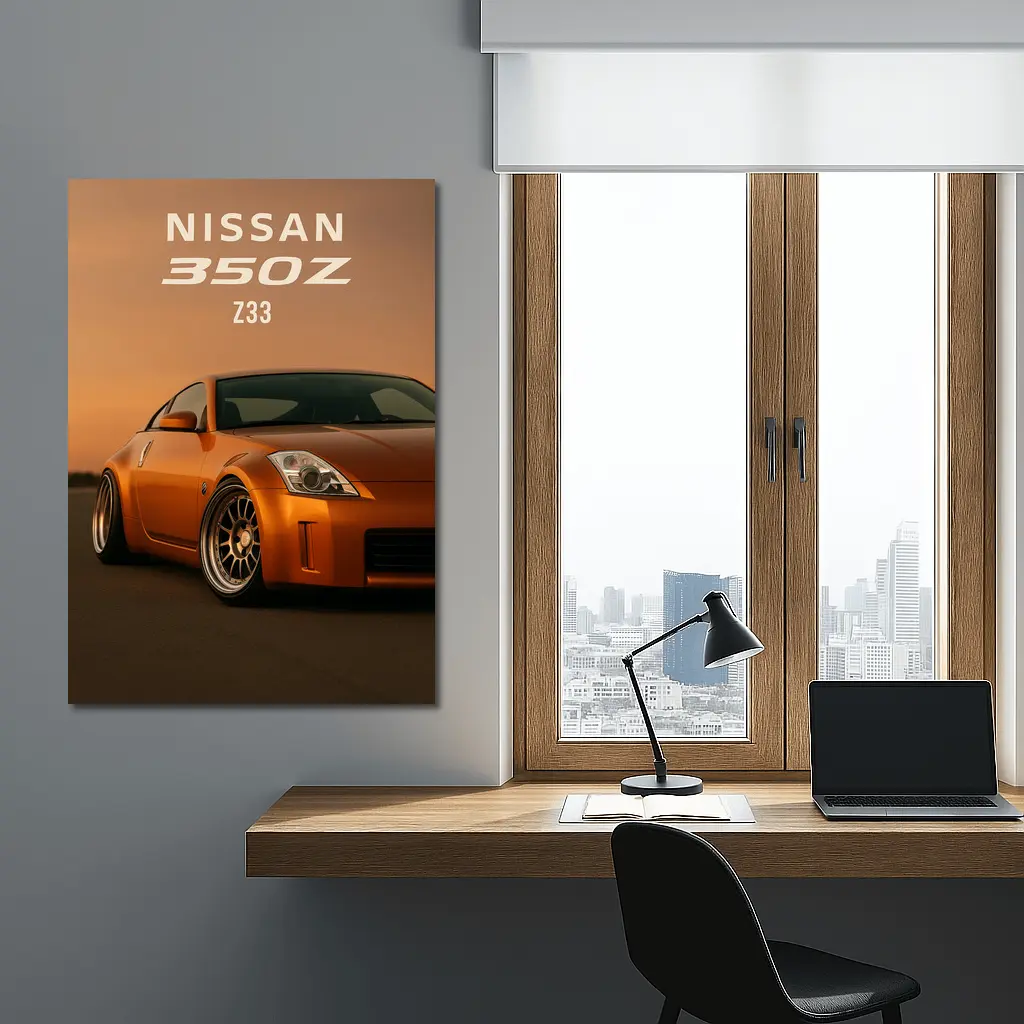 Nissan 350Z Z33 Orange Sunset Sky – Wall Art