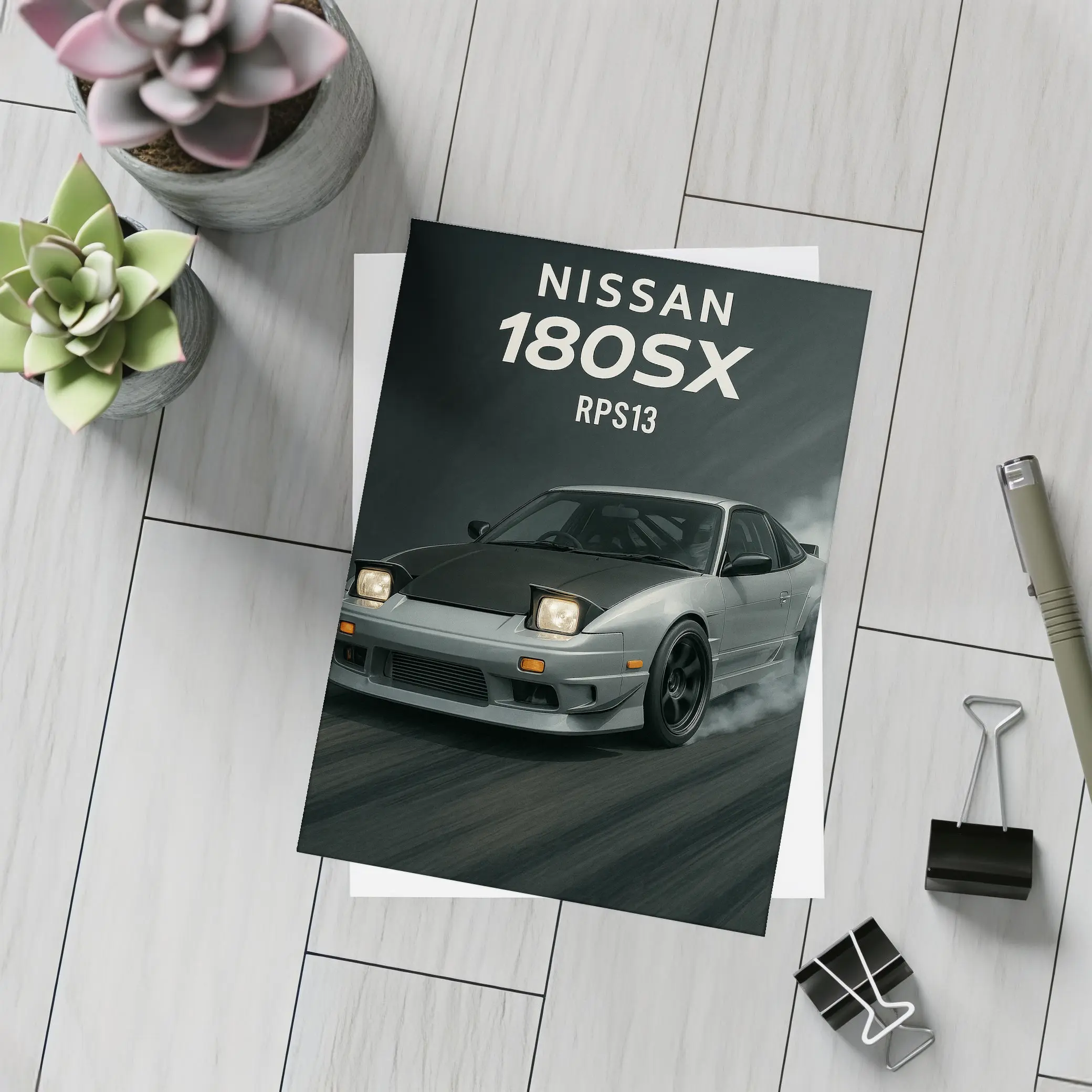 Nissan 180SX RPS13 Drifting Dark Smoke – Postcards