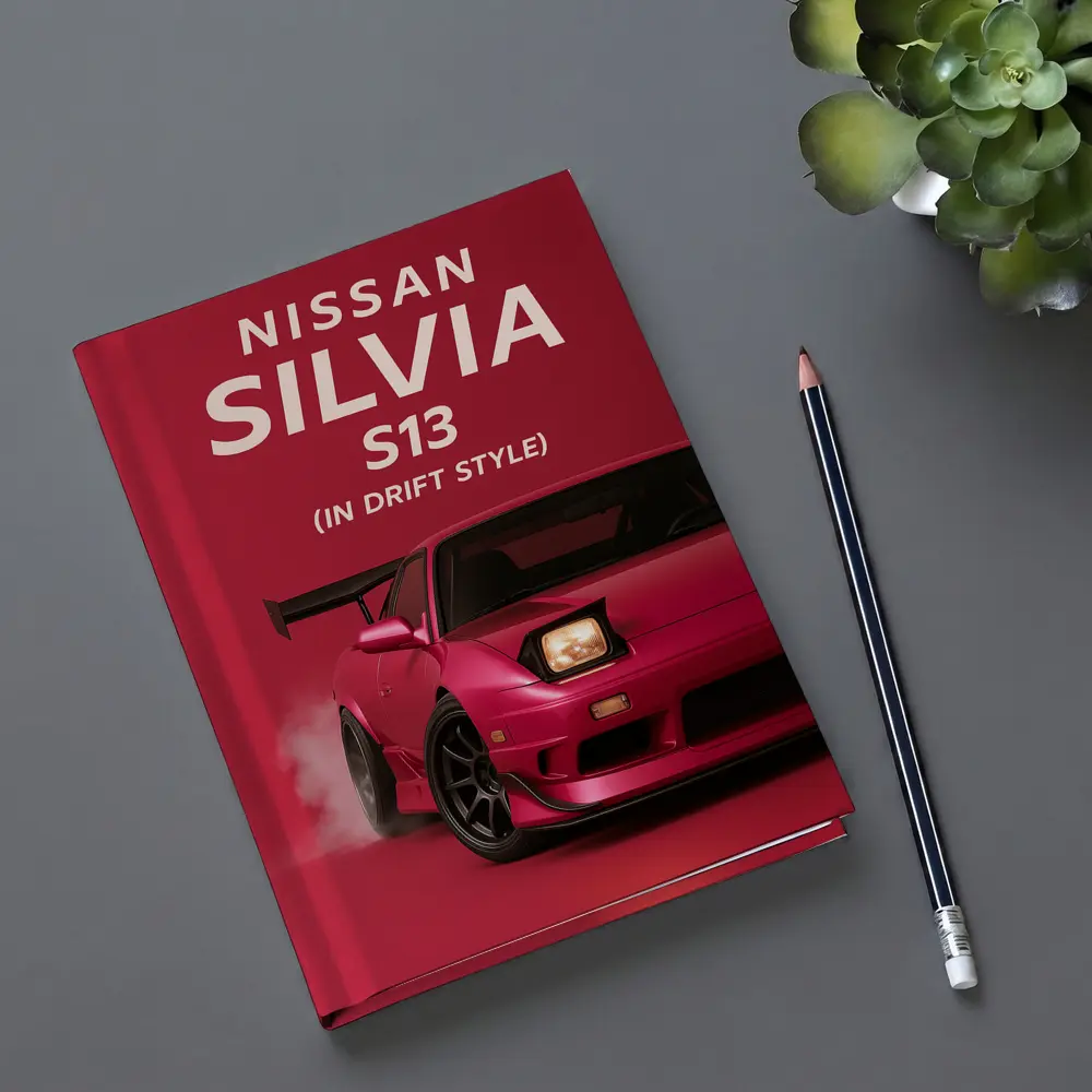 Nissan Silvia S13 Red Drift Style Art – Notebooks