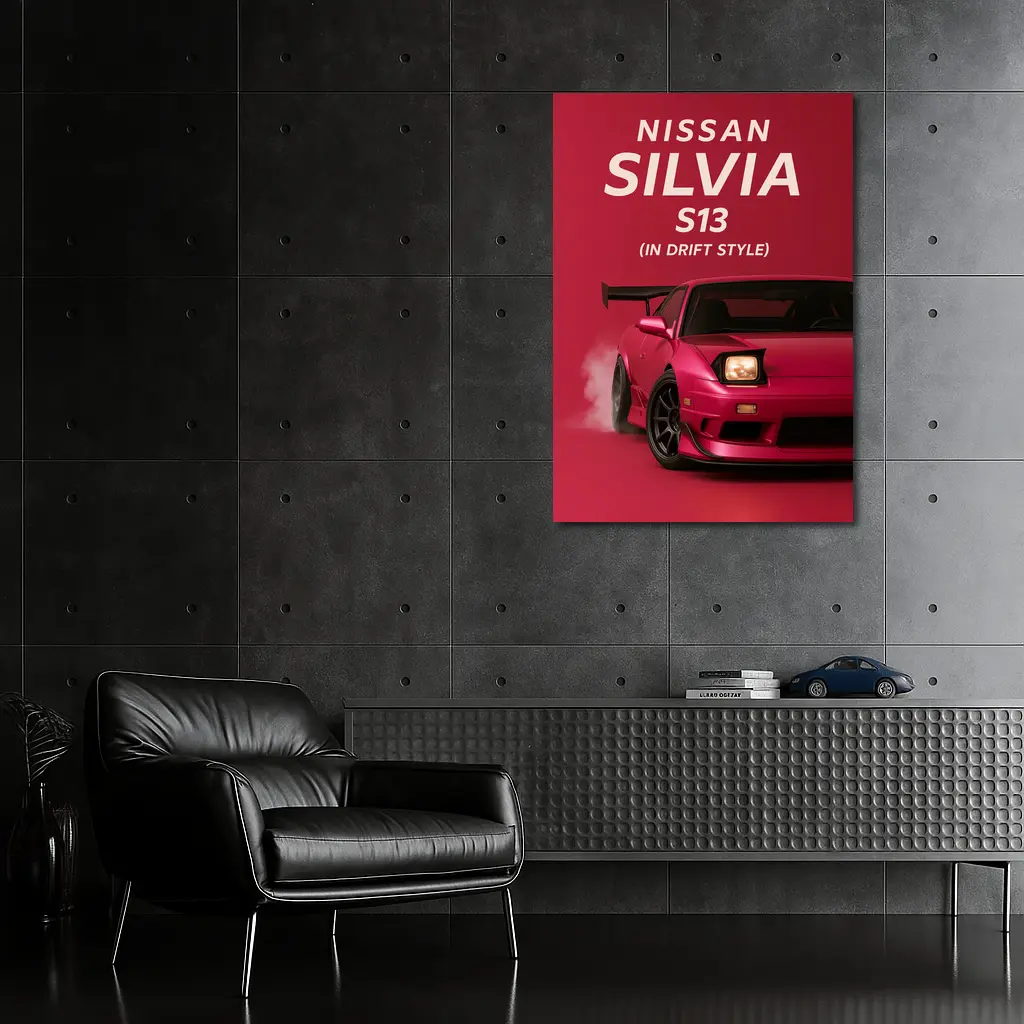 Nissan Silvia S13 Red Drift Style Art – Wall Art
