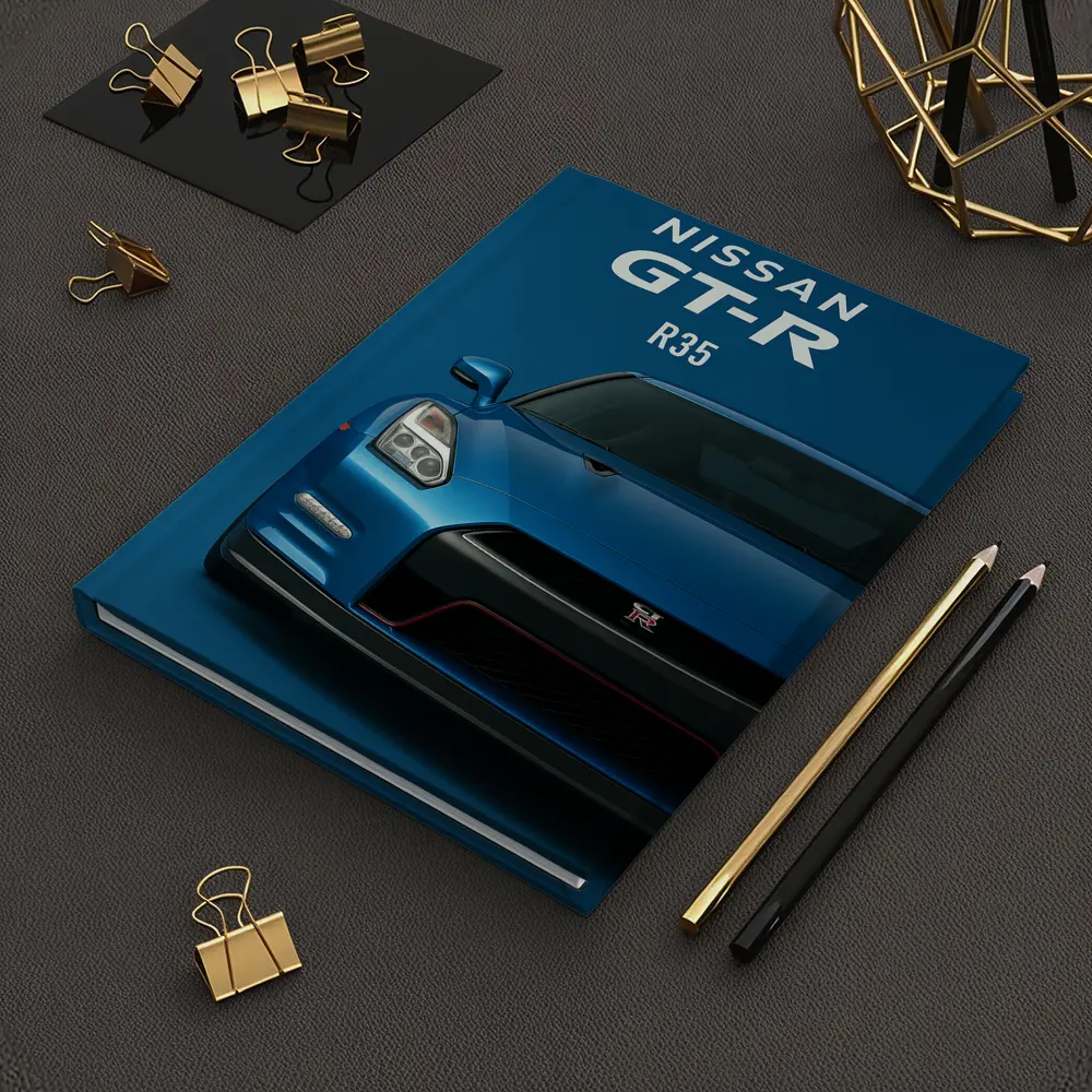 Nissan GT-R R35 Front View Blue – Notebooks