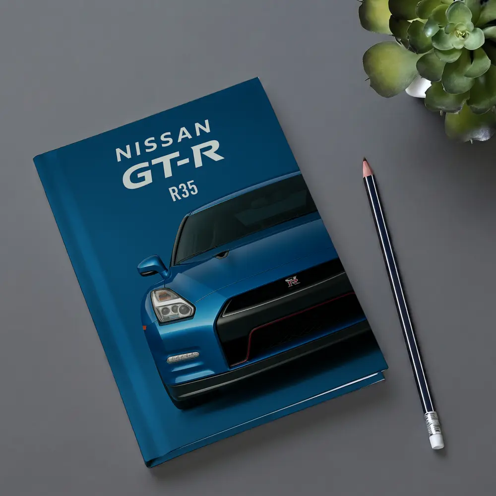 Nissan GT-R R35 Front View Blue – Notebooks